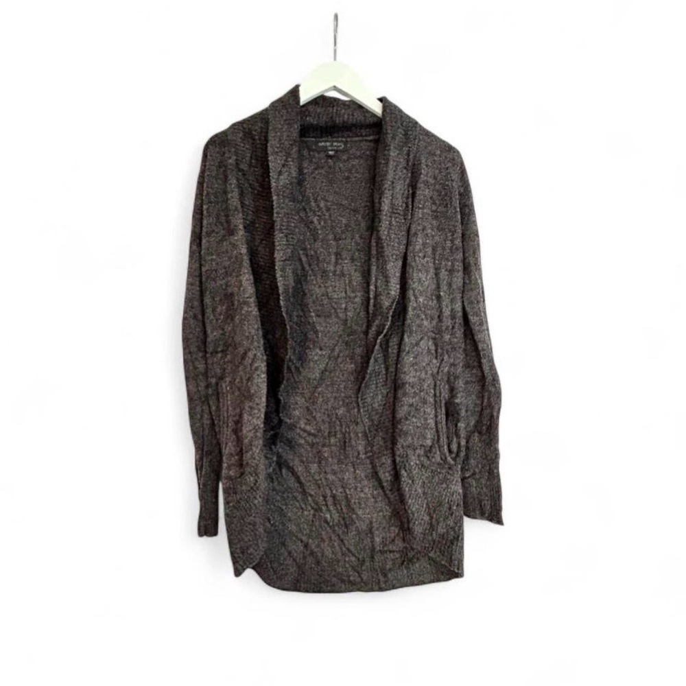 Barefoot Dreams Charcoal Open-Front Cardigan Pockets Comfortable Sz XSmall/Small